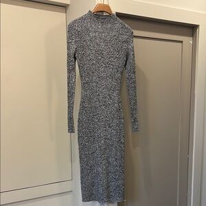 NWT H&M Gray Mock Neck Long Sleeve Bodycon Dress